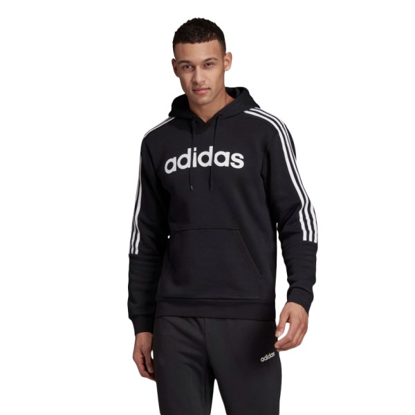 Adidas 3-Stripes Mens Hoodie - Black/White