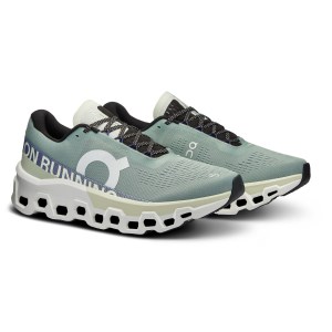 On Cloudmonster 2 - Womens Running Shoes - Mineral/Aloe