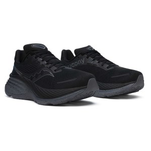 Saucony Hurricane 24 - Mens Running Shoes - Black/Shadow