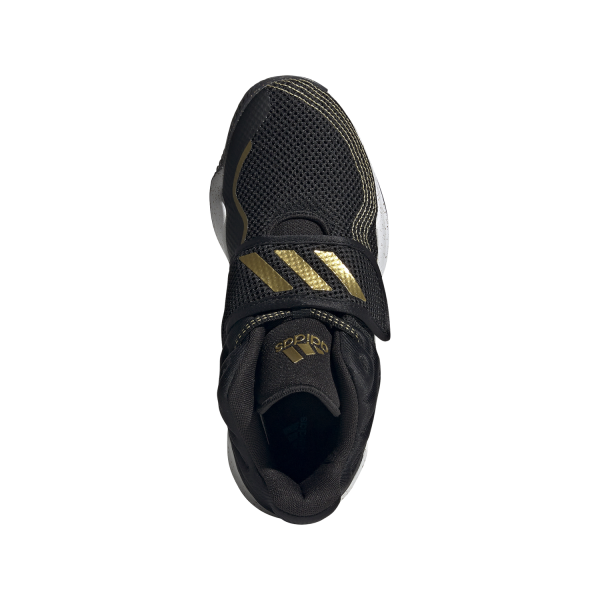 Adidas Deep Threat Primeblue Jr - Kids Basketball Shoes - Black/Gold/Metallic White