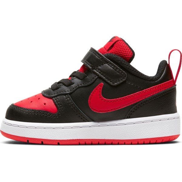 Nike Court Borough Low 2 TDV - Toddler Sneakers - Black/University Red