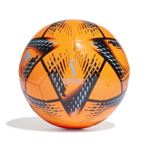 Adidas Al Rihla Club Soccer Ball - Solar Orange/Black/Pantone