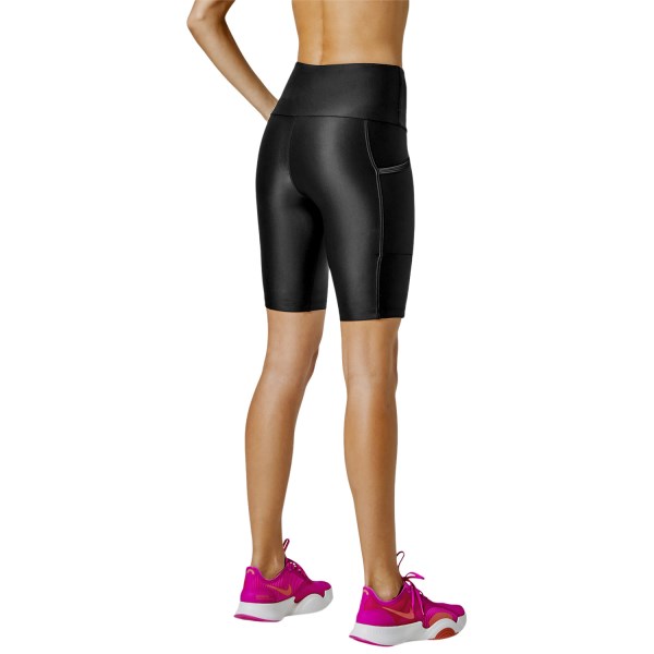 Running Bare Power Moves Ab Waisted Womens Bike Tights - Black