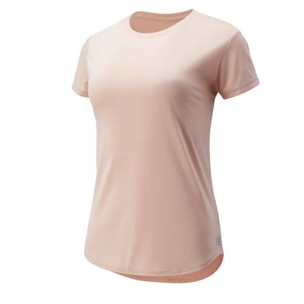 New Balance Sport Heather Womens Running T-Shirt - Oyster Pink