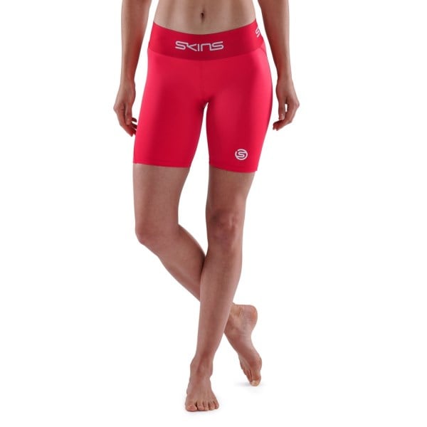 Skins Series-1 Womens Compression Half Tights - Red