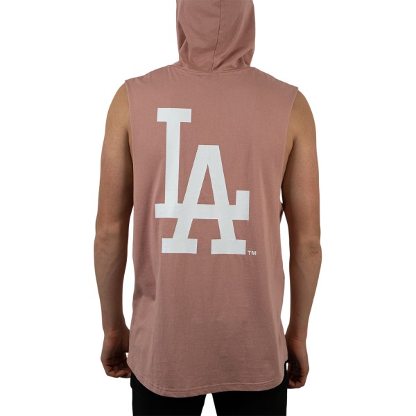 Majestic Los Angeles Dodgers Vincennes Mens Hooded Muscle Tank - Redwood