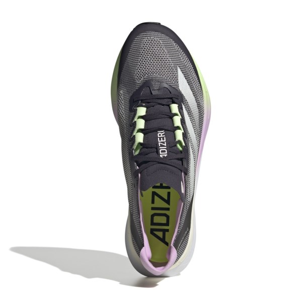 Adidas Adizero Boston 12 - Mens Running Shoes - Aurora Black/Zero Metallic/Green Spark