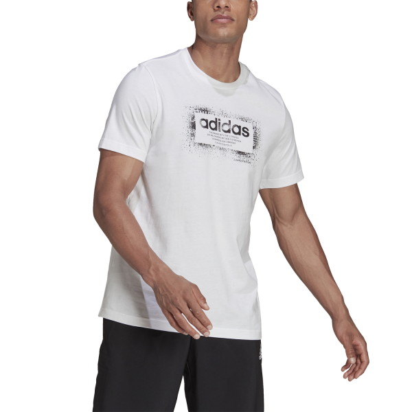 Adidas Spray Box Graphic Mens T-Shirt - White/Black