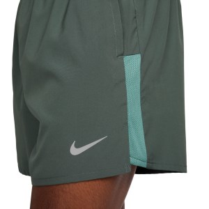 Nike Dri-Fit Challenger 5 Inch Brief-Lined Mens Running Shorts - Vintage Green/Bicoastal/Reflective