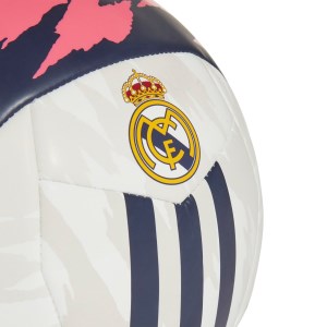 Adidas Real Madrid Club Soccer Ball - Size 5 - White/Spring Pink/Dark Blue