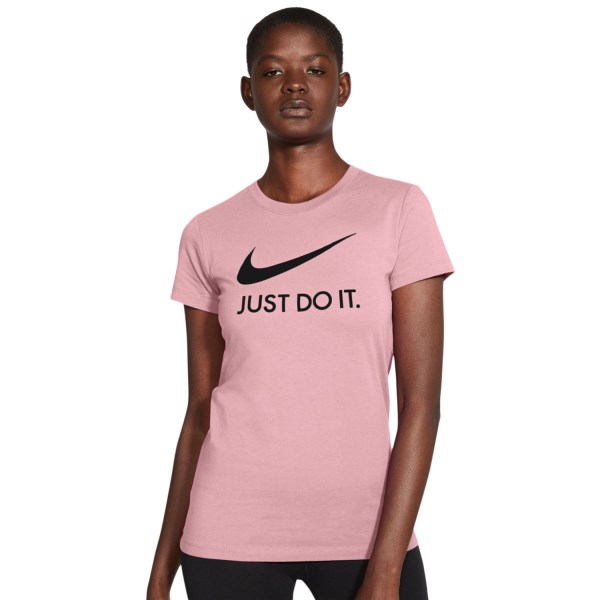 Nike Sportswear Just Do It Womens T-Shirt - Pink Glaze/Black