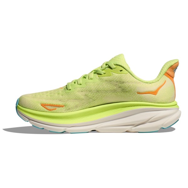 Hoka Clifton 9 - Womens Running Shoes - Lettuce/Solar Flare