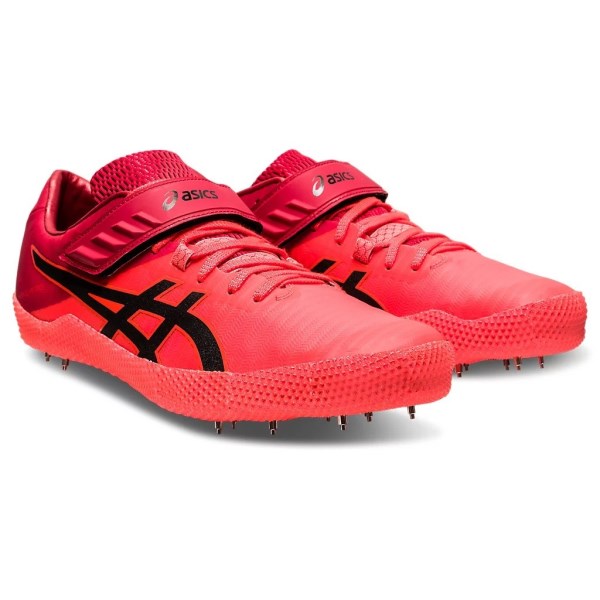 Asics High Jump Pro 2 (Right Foot Take Off)  - Unisex High Jump Spikes - Sunrise Red/Black