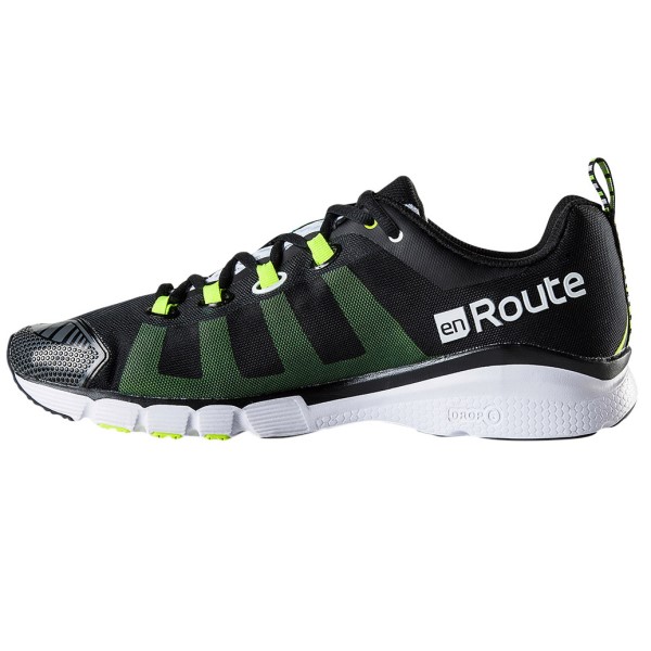 Salming Enroute - Mens Running Shoes - Black/Safety Yellow
