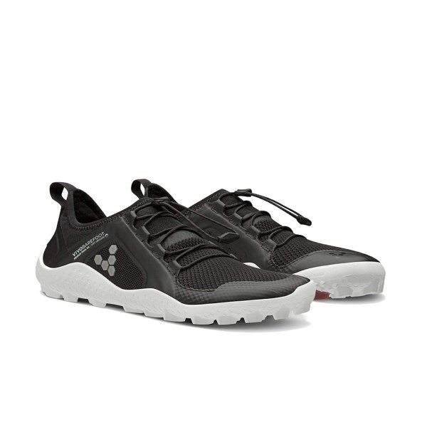 Vivobarefoot Primus Trail SG - Mens Trail Running Shoes - Black/White