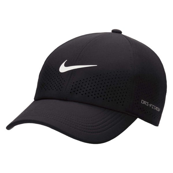 Nike Dri-Fit ADV Club Unstructured Swoosh Running Cap - Black/White