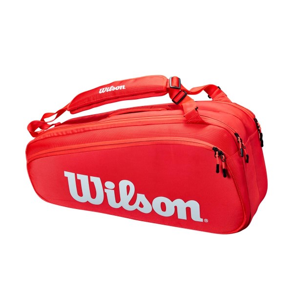 Wilson Super Tour 6 Pack Tennis Racquet Bag - Red/White