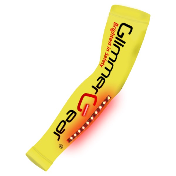 Glimmer Gear LED High Visibility Arm Sleeves - Yellow