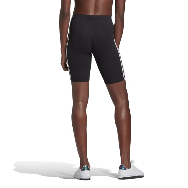 Adidas Essentials 3 Stripes Womens Bike Shorts - Black/White