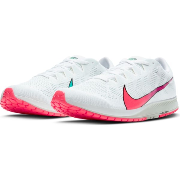 Nike Air Zoom Streak 7 - Mens Running Shoes - White/Crimson/Black/Hyper Jade