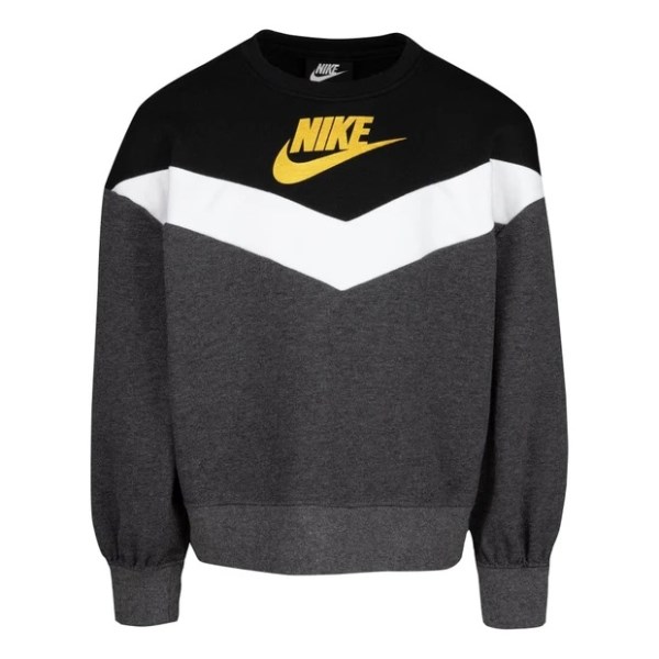 Nike Go For Gold Futura Crewneck Kids Sweatshirt - Charcoal Heather