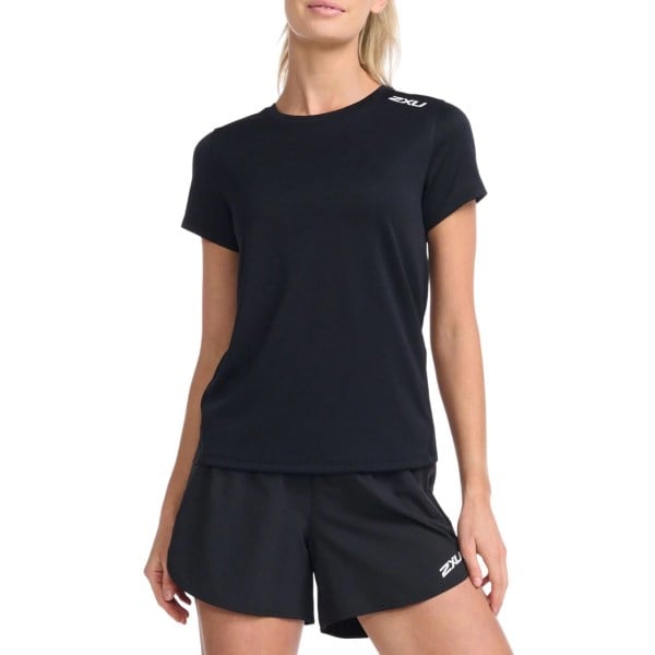 2XU Aspire Womens Running T-Shirt - Black/White