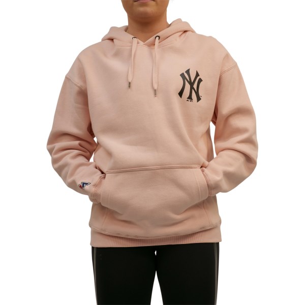 Majestic New York Yankees Logo Womens Baseball Hoodie - Pink