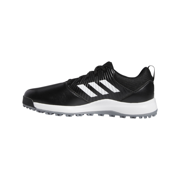 Adidas CP Traxion Mens Spikeless Golf Shoes - Black/White/Silver Metallic