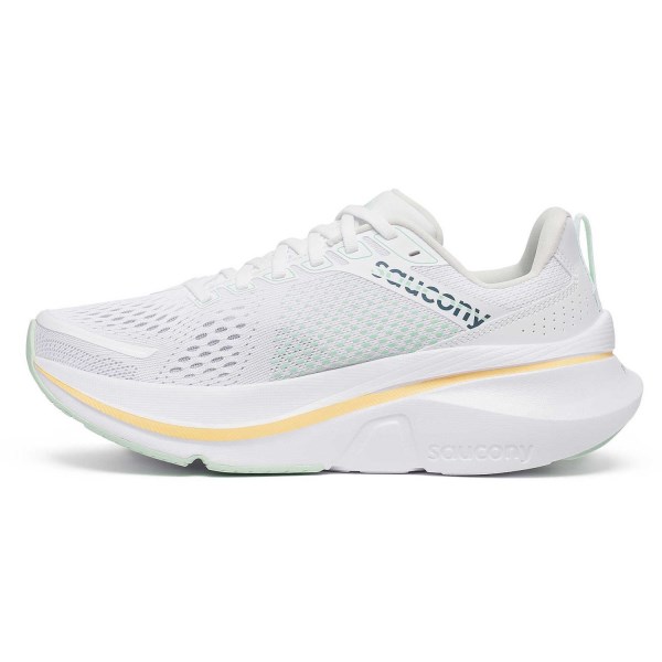 Saucony Guide 17 - Womens Running Shoes - White/Peel