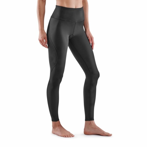 Skins Series-3 Travel and Recovery Womens Compression Long Tights - Black