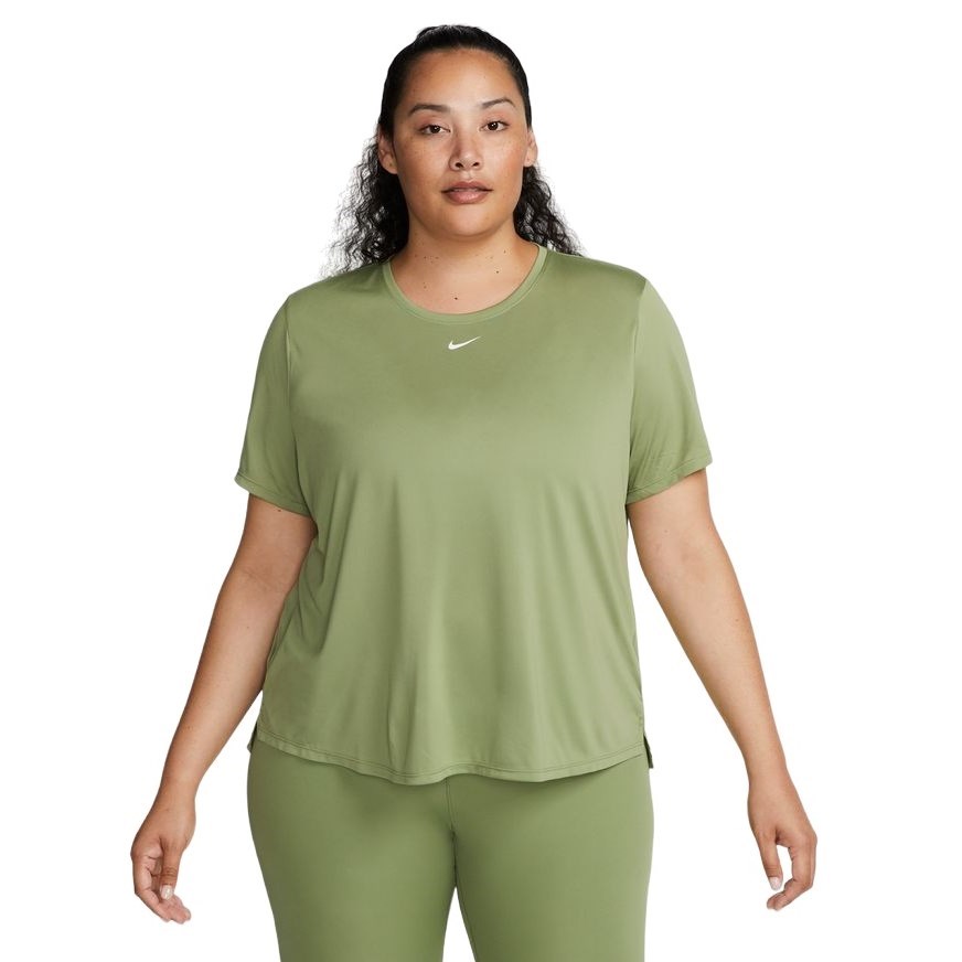 Nike Dri-Fit One Womens Training T-Shirt - Plus Size - Alligator/White