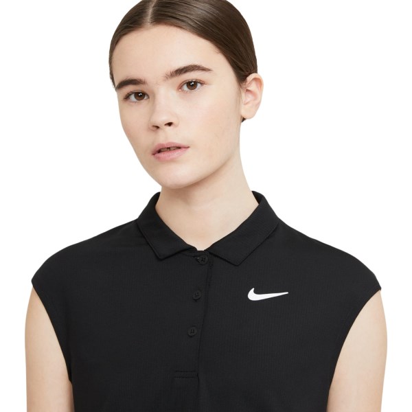 Nike Court Victory Womens Tennis Polo Shirt - Black/White