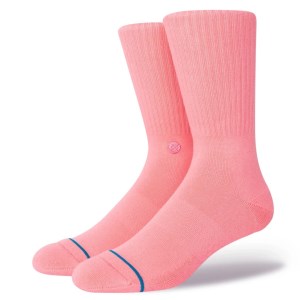 Stance Icon Athletic Crew Socks - Pink Fade