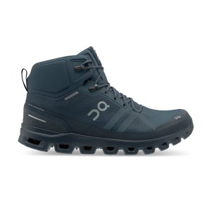 On Cloudrock Waterproof - Mens Hiking Shoes - Navy/Midnight