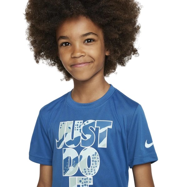 Nike Sportswear Just Do It Club Kids Boys T-Shirt - Industrial Blue