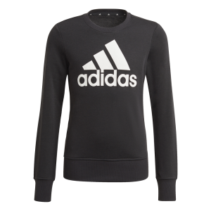 Adidas Essentials Big Logo Kids Girls Sweatshirt - Black/White