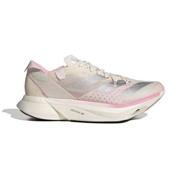 Adidas Adizero Adios Pro 3 - Mens Road Racing Shoes - Silver Met/White/Clear Pink