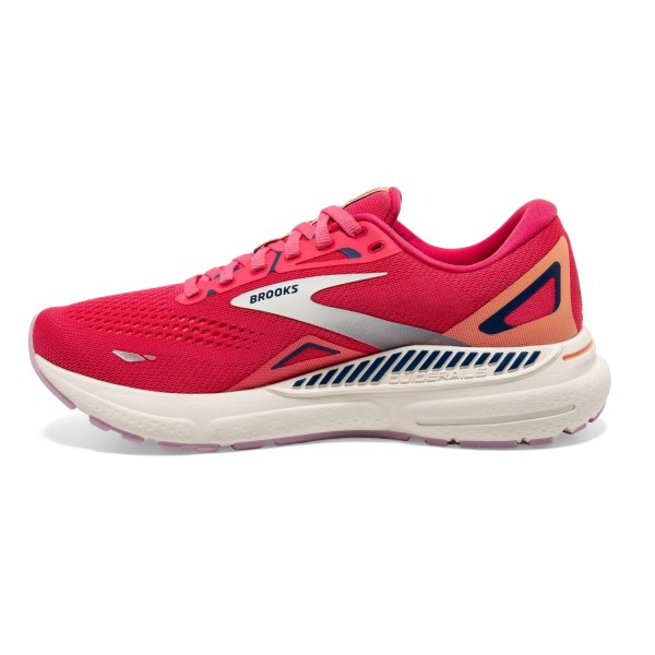Brooks Adrenaline GTS 23 - Womens Running Shoes - Raspberry/Papaya/Blue
