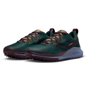 Nike React Pegasus Trail 4 - Mens Trail Running Shoes - Deep Jungle/Night Maroon/Khaki