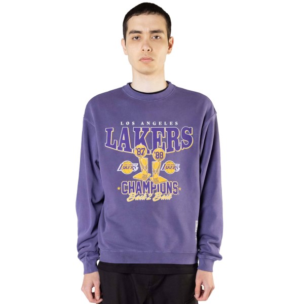 Mitchell & Ness LA Lakers Vintage Champs Trophy Unisex Basketball Sweatshirt - Faded Purple