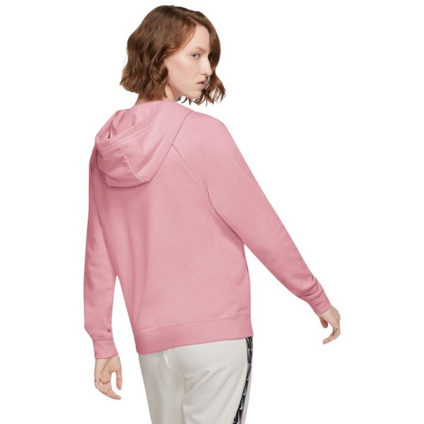 Nike Sportswear Essential Fleece Funnel-Neck Womens Hoodie - Pink Glaze/White