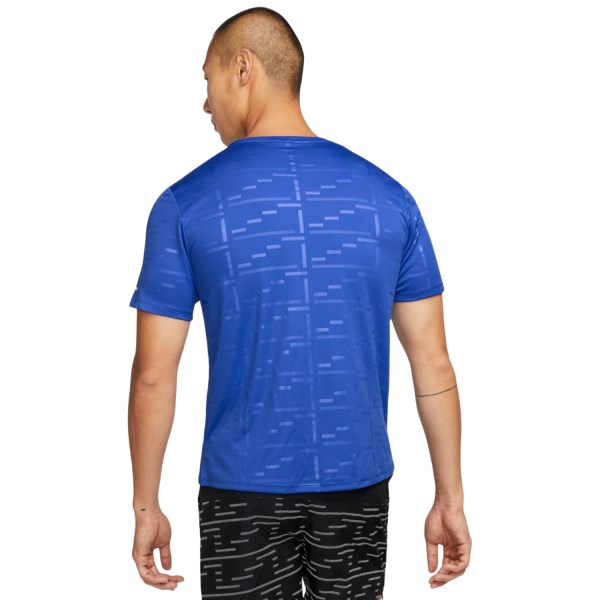 Nike Dri-Fit UV Run Division Miler Mens Running T-Shirt - Hyper Royal/Reflective SIlver