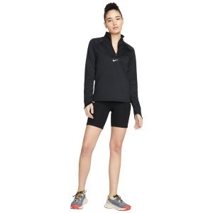 Nike Dri-Fit Element Womens Trail Running Mid Layer - Black/Dark Smoke Grey/White