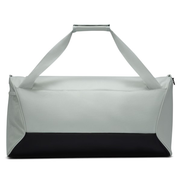 Nike Brasilia 9.5 Medium Training Duffel Bag - Light Silver/Black/Stadium Green