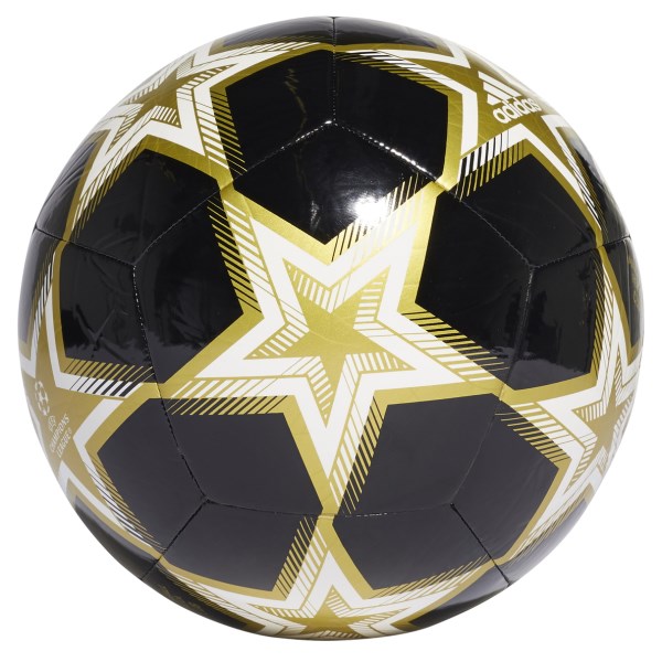 Adidas UCL Club Pyrostorm Soccer Ball - Black/Gold Metallic/White