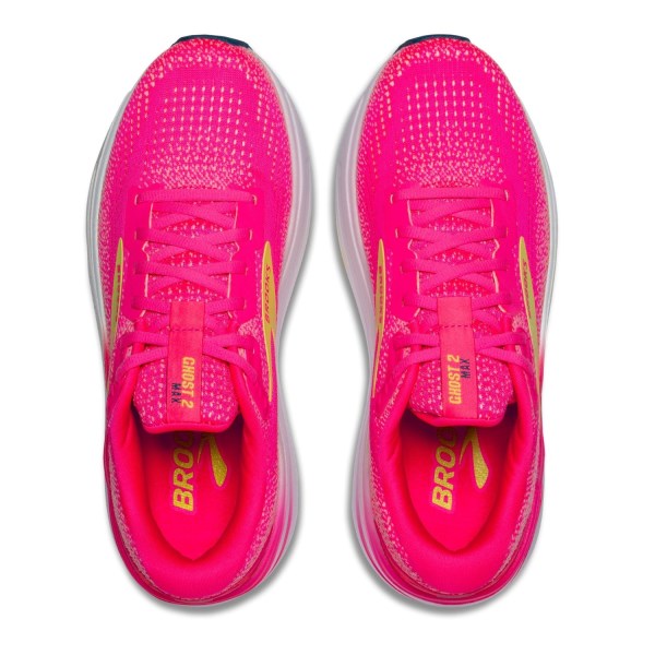 Brooks Ghost Max 2 - Womens Running Shoes - Pink/Lemon Tonic/Orange