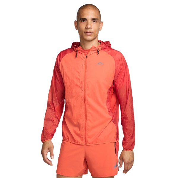 Nike Trail Aireez Mens Running Jacket - Vintage Coral/Dragon Red/Black