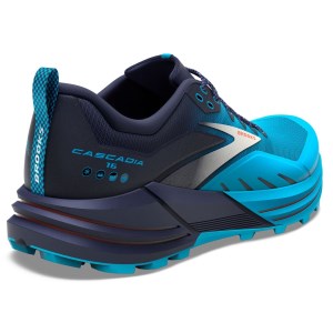 Brooks Cascadia 16 - Mens Trail Running Shoes - Peacoat/Atomic Blue