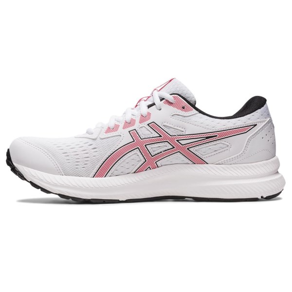 Asics Gel Contend 8 - Mens Running Shoes - White/Electric Red