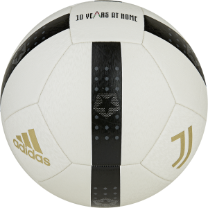 Adidas Juventus Turin Club Home Soccer Ball - Size 5 - White/Black/Matte Gold/Grey Five